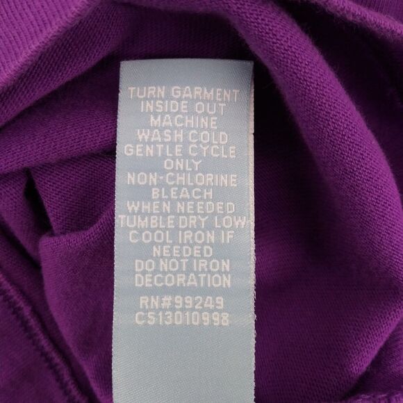 Liz & Me Shirt Women Size 16W Purple Short Sleeve Accented Neckline Pullover Top - Picture 7 of 7